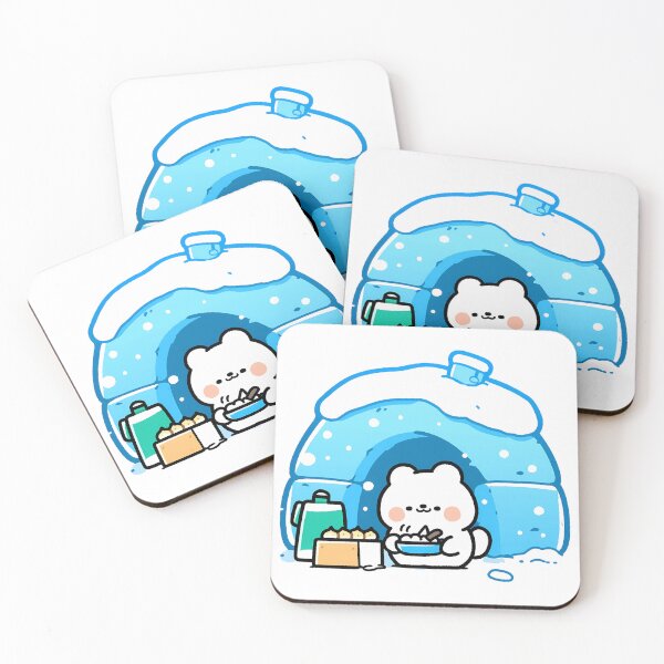 Item preview, A polar bear making sweets in front of an igloo designed and sold by Elinotes.