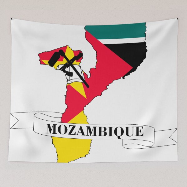 Item preview, Flag map of Mozambique designed and sold by visual adventures.