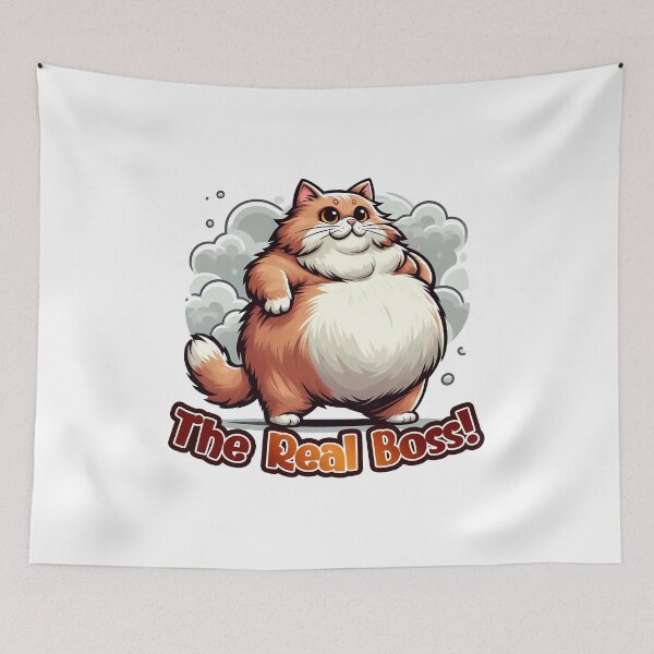 Item preview, cat meme "The Boss" designed and sold by DogArtGallery.