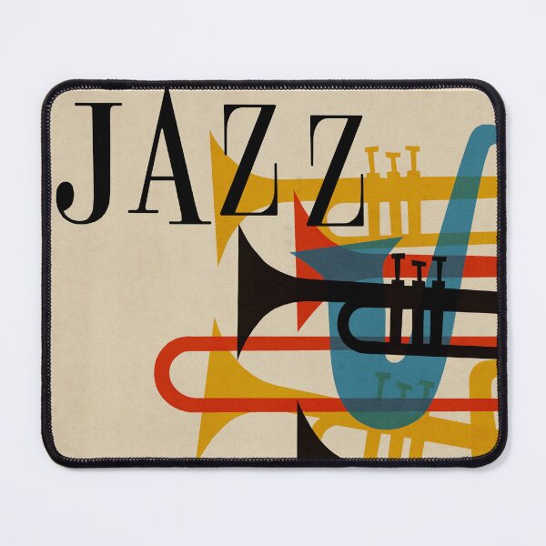 Item preview, jazz retro 1950s style poster beatnik midcentury modern design artwork designed and sold by adrienne75.