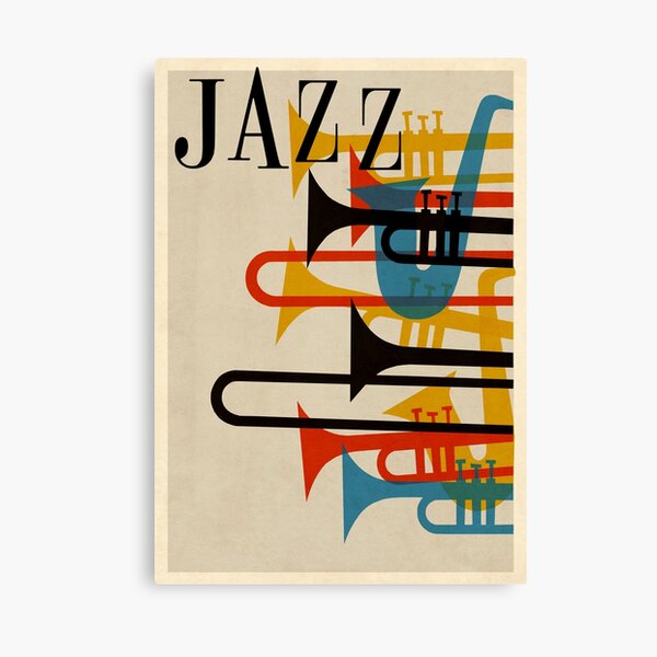 Artikel-Vorschau von Jazz Retro 1950er Jahre Stil Poster Beatnik Midcentury Modern Design Kunstwerk, designt und verkauft von adrienne75.