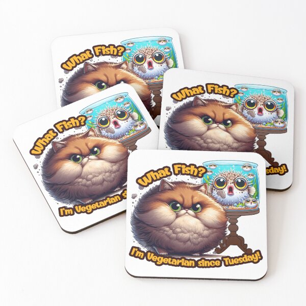 Item preview, Cat Meme "What Fish?" designed and sold by DogArtGallery.