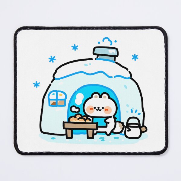 Item preview, A polar bear baking bread in front of an igloo designed and sold by Elinotes.
