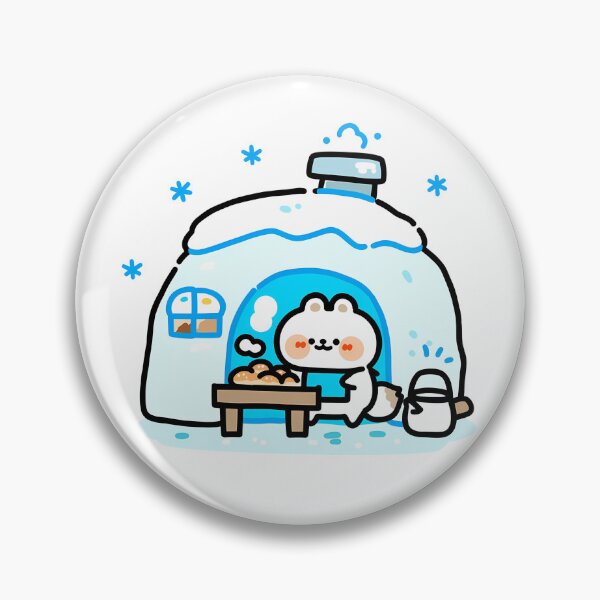 Item preview, A polar bear baking bread in front of an igloo designed and sold by Elinotes.