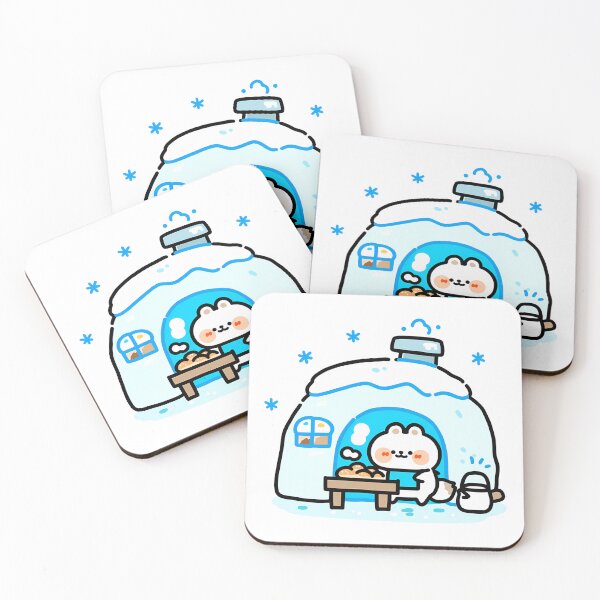 Item preview, A polar bear baking bread in front of an igloo designed and sold by Elinotes.