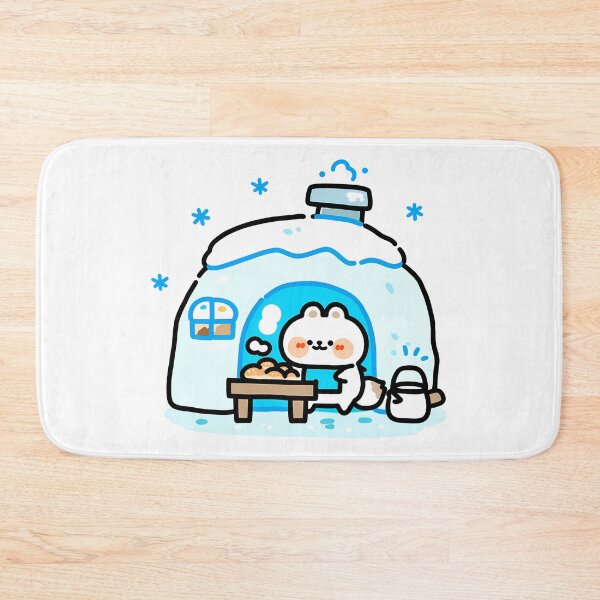 Item preview, A polar bear baking bread in front of an igloo designed and sold by Elinotes.