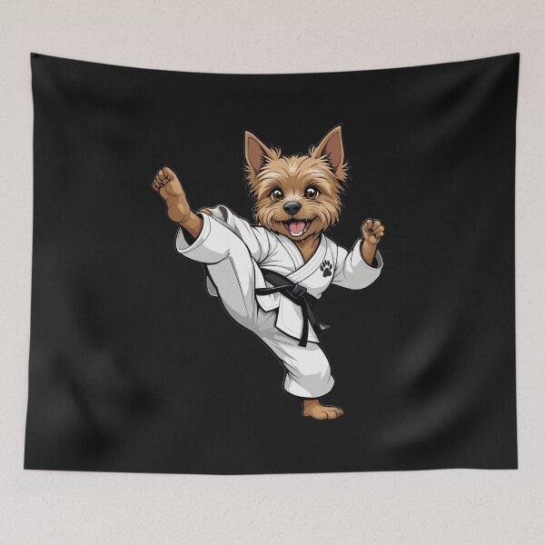 Item preview, Karate Yorkshire Dog Kick - Funny Martial Arts Pet Design designed and sold by latelierdechris.