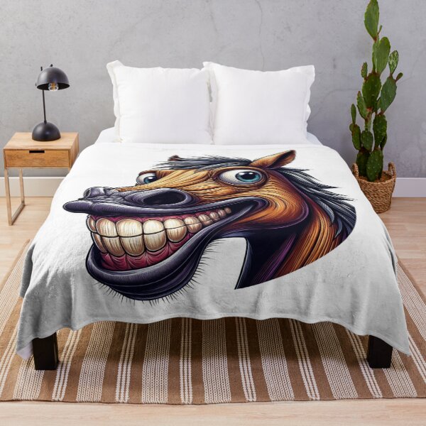 Item preview, Exaggerated Funny Horse Face - Quirky Cartoon Animal Art designed and sold by latelierdechris.