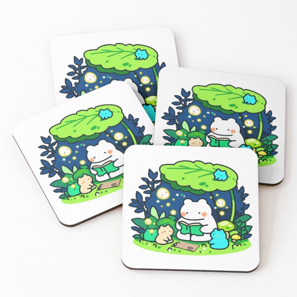 Item preview, Frog fairies reading books in the night forest designed and sold by Elinotes.