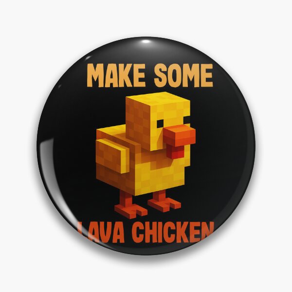 Item preview, make some Lava chicken. Chicken cooked in lava. Funny pixel Chicken Gamer designed and sold by majuga.