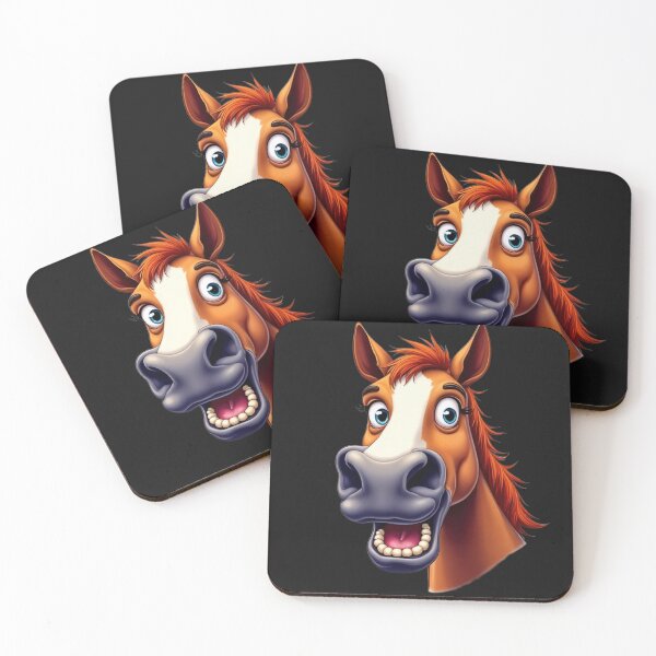 Item preview, Blue-Eyed Funny Horse Charm - Playful Cartoon Animal Design designed and sold by latelierdechris.