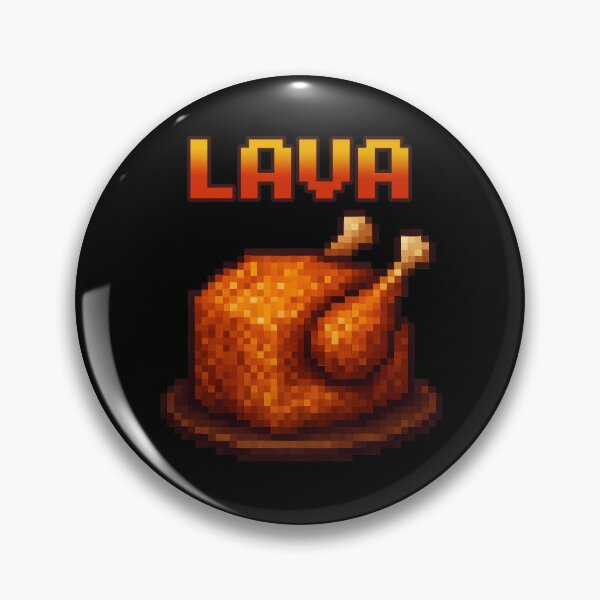 Item preview, Lava chicken. Chicken cooked in lava. Funny pixel Chicken Gamer designed and sold by majuga.