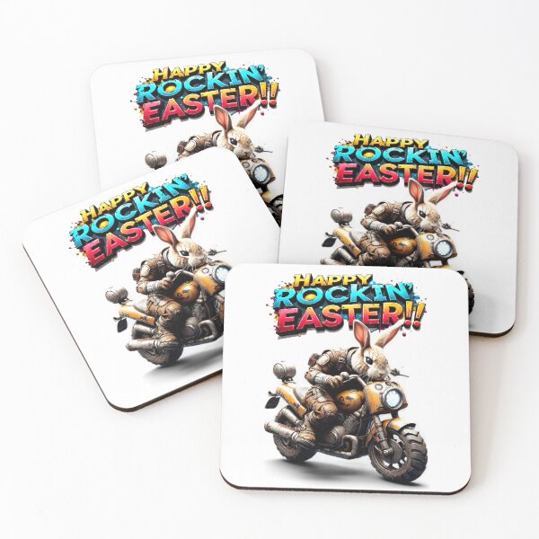Item preview, Rocking Easter bunny meets retro style designed and sold by ArtCreator2023.
