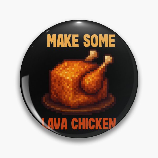 Item preview, make some Lava chicken. Chicken cooked in lava. Funny pixel Chicken Gamer designed and sold by majuga.