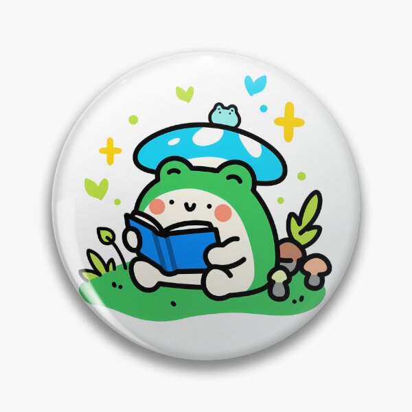 Item preview, A frog reading a book in the forest designed and sold by Elinotes.