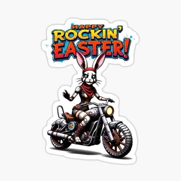 Item preview, Happy Rockin Easter in retro design designed and sold by ArtCreator2023.