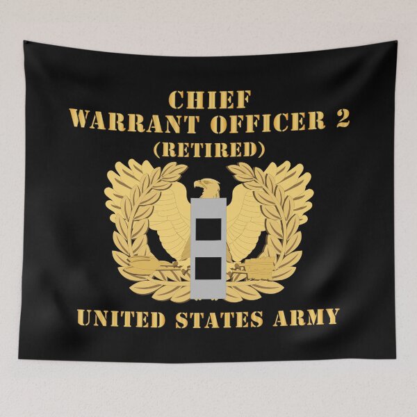 Artikelvorschau, Armee - Chief Warrant Officer - CW02 - Im Ruhestand - Flach - Adler und Balken X 300 entworfen und verkauft von Military Insignia Products.