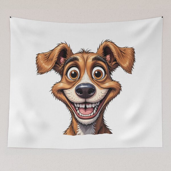 Item preview, Happy Funny Dog Cartoon - Vibrant and Playful Illustration designed and sold by latelierdechris.