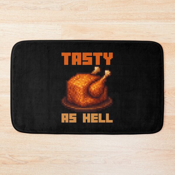 Item preview, Lava chicken, tasty as hell. Chicken cooked in lava. Funny pixel Chicken Gamer designed and sold by majuga.