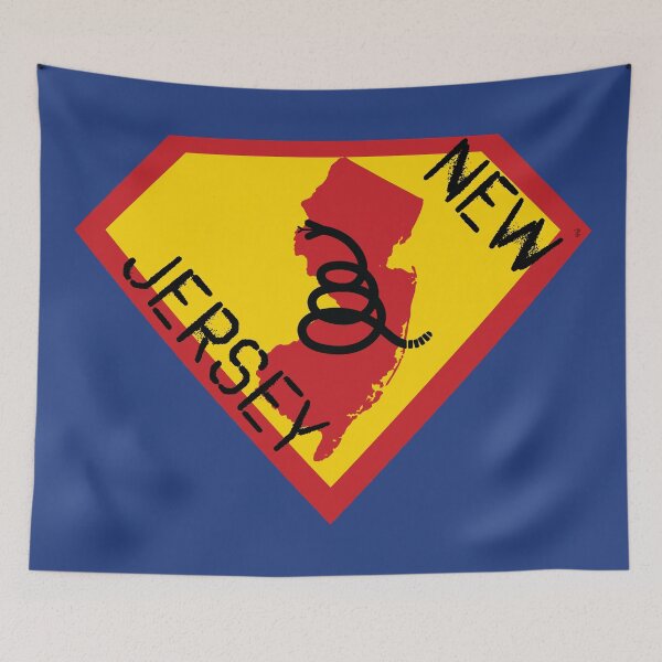 Item preview, NEW JERSEYAN  NEW JERSEYITE SHIELD - Freedom Is The Superpower - Modern Gadsden Snake Flag - Dont Tread On Me SUPERHERO NEW JERSEY spellout design designed and sold by pelagio.
