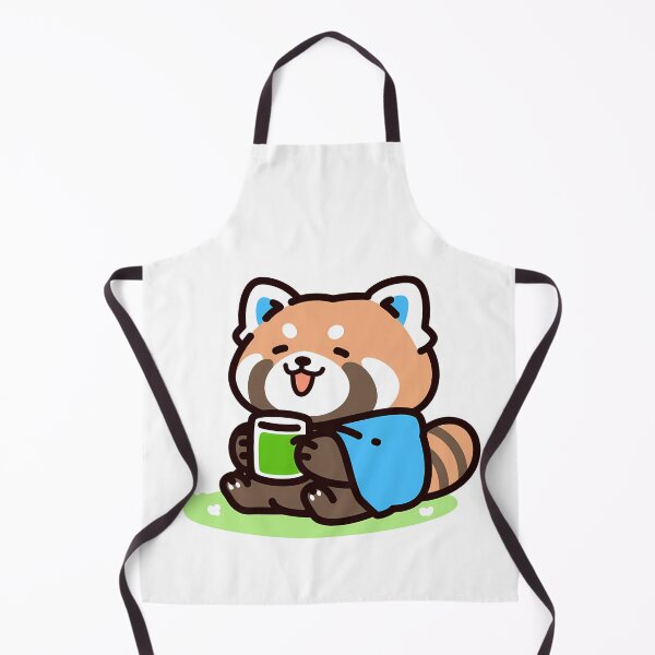 Item preview, A red panda enjoying matcha designed and sold by Elinotes.