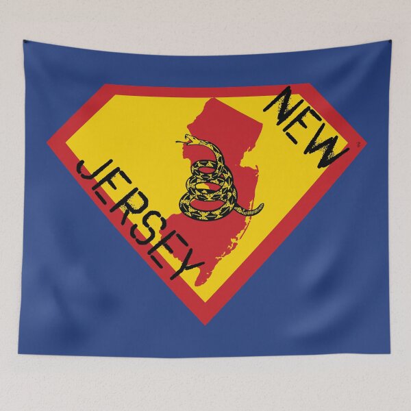 Item preview, NEW JERSEYAN  NEW JERSEYITE  SHIELD - Freedom Is The Superpower -  Gadsden Snake Flag - Dont Tread On Me SUPERHERO NEW JERSEY spellout design designed and sold by pelagio.