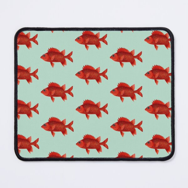 Item preview, Antique Bright Red Fish designed and sold by IrisAndIvy.