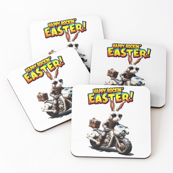 Item preview, Motorcyclist meets Easter Bunny designed and sold by ArtCreator2023.