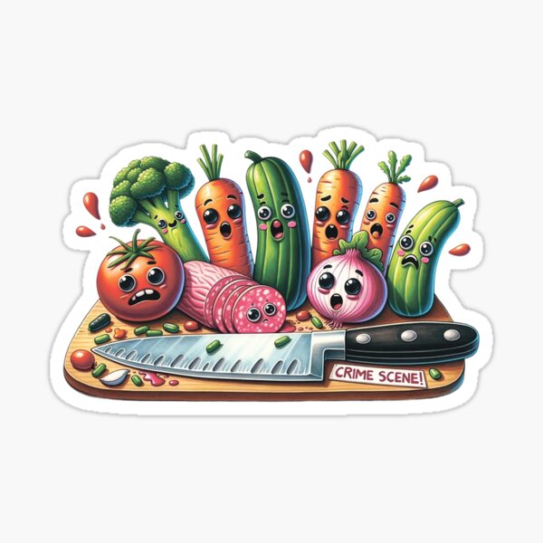 Vista previa del artículo con la obra «Verduras y frutas en una tabla de cortar.», diseñado y vendido por MagelliShop.