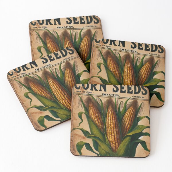 Item preview, Vintage Corn Seeds Packet Illustration designed and sold by mustardseed-410.
