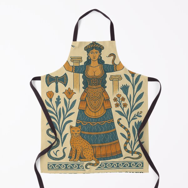 Item preview, Sacred Serpent Power Minoan Goddess Art	 designed and sold by weirdfishes123.