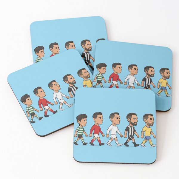Item preview, Ronaldo Evolution Sticker – Cartoon Football Art from Sporting to Al-Nassr designed and sold by Final Whistle Art.