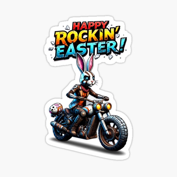 Item preview, Easter bunny meets colorful retro art designed and sold by ArtCreator2023.