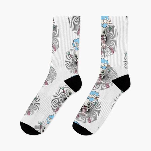 Item preview, Cheerful Alien, leaping into tunnel, shouting Yippie, wearing sneakers designed and sold by MoodCircuit.