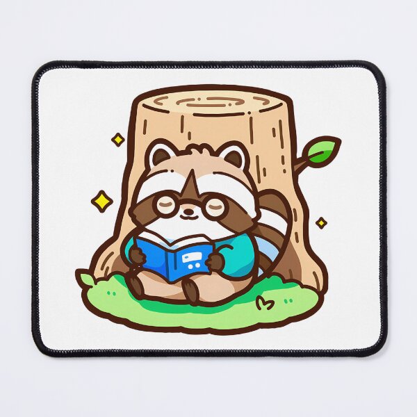 Item preview, A tanuki relaxing a book designed and sold by Elinotes.