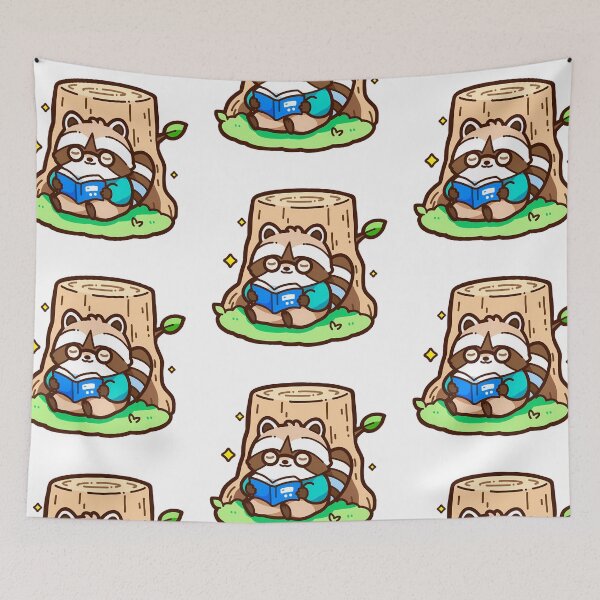 Item preview,  A tanuki relaxing a book  designed and sold by Elinotes.