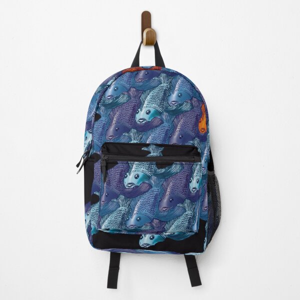 Item preview, Opposites Attract: Blue Fish Tessellation – Escher-Inspired Geometric Art designed and sold by Richards little art shop.