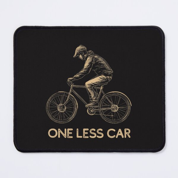 Item preview, One less car - Man riding a bycicle designed and sold by Sketch-Shack.