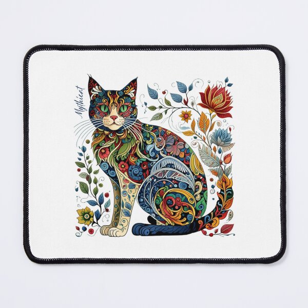 Item preview, Mythicat – Folk Art Fantasy Cat designed and sold by Sunscape-Art.