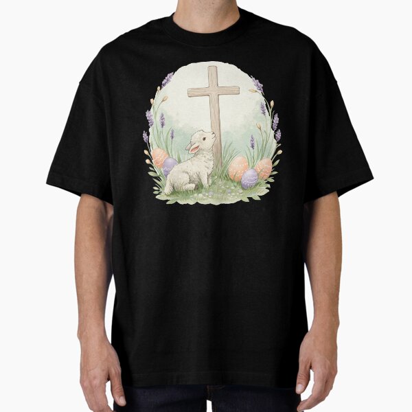 Item preview, He Is Risen Lamb and Cross Easter Artwork designed and sold by RaisingCross.