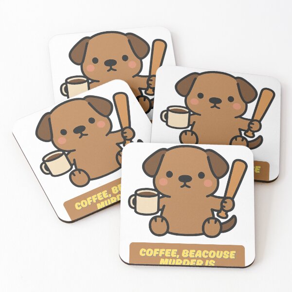 Item preview, Espresso Yourself – Grumpy Dog with Coffee designed and sold by krasioams.