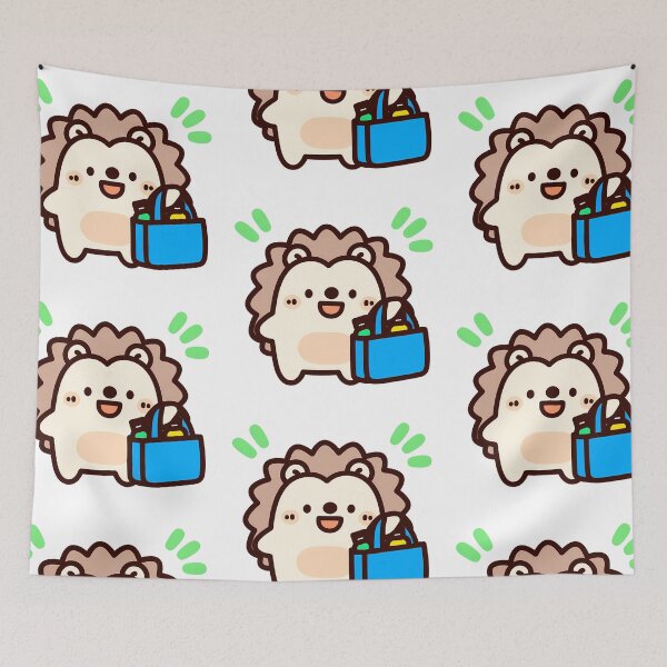 Item preview, A Cute Hedgehog Shopping designed and sold by Elinotes.