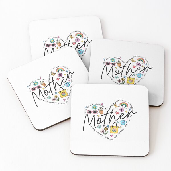 Item preview, Mama - Mother - Mom, Cute Aesthetic Vibes T-Shirt – Hippie Flowers, Rainbow & Coffee Design" designed and sold by KolbaVison.