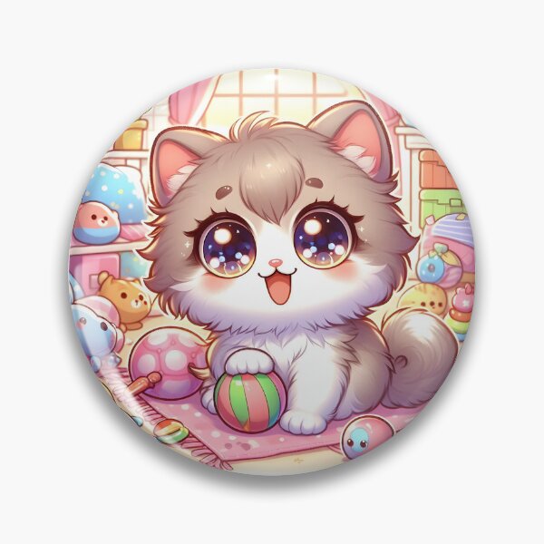 Item preview, Cute little cat playing with toys designed and sold by lola-mhkh.