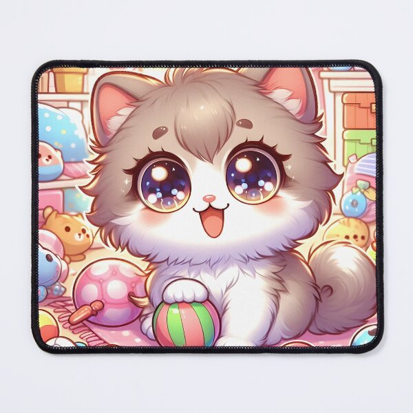 Item preview, Cute little cat playing with toys designed and sold by lola-mhkh.