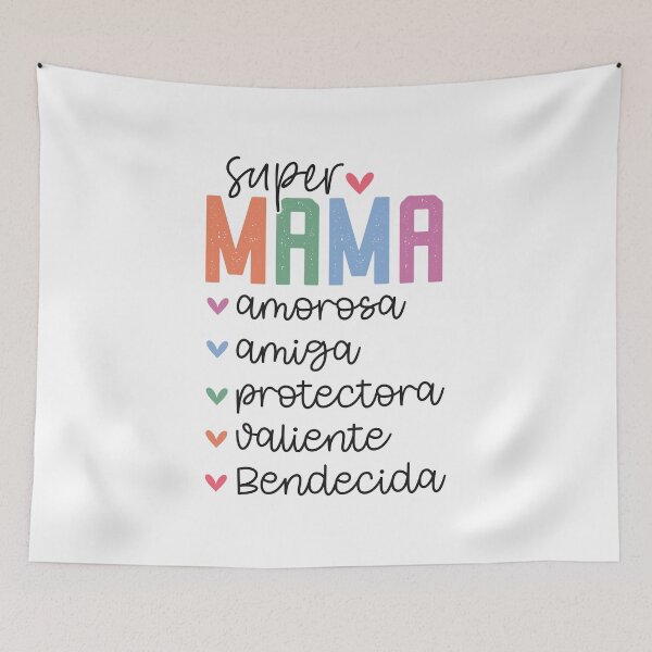 Item preview, Súper Mamá - Amorosa, Amiga, Protectora, Valiente, Bendecida designed and sold by KolbaVison.