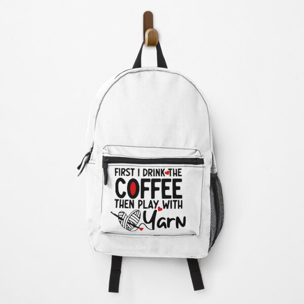 Item preview, First I Drink The Coffee Then I Play With Yarn designed and sold by AMDesignsNYC.