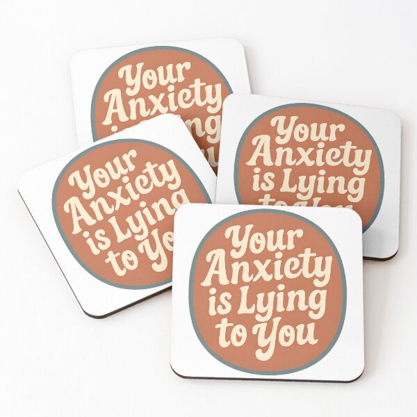 Item preview, Retro Anxiety Relief Quote – Mental Health Typography designed and sold by Amr Siam.