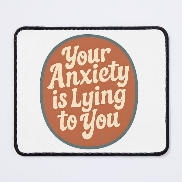 Item preview, Retro Anxiety Relief Quote – Mental Health Typography designed and sold by Amr Siam.