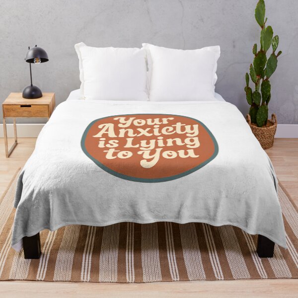 Item preview, Retro Anxiety Relief Quote – Mental Health Typography designed and sold by Amr Siam.